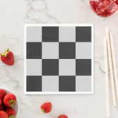 Schachte Schwarz-Weiß-Quadrate oder CUSTOM-FARBE Serviette (Beispiel)