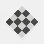 Schachte Schwarz-Weiß-Quadrate oder CUSTOM-FARBE Serviette (Ecke)