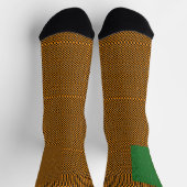 Schachte schwarze und orangefarbene Socken (Oben)