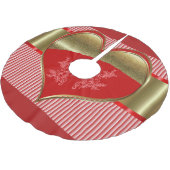 Schachtel aus dem Herz-Tree-Rock Polyester Weihnachtsbaumdecke (Schrägansicht)