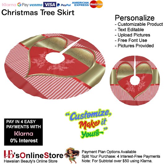 Schachtel aus dem Herz-Tree-Rock Polyester Weihnachtsbaumdecke