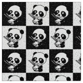 Schachtel aus schwarzem und weißem Panda Stoff (Nahaufnahme)