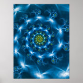 Schachtel-Blauer Spiral Poster (Vorne)