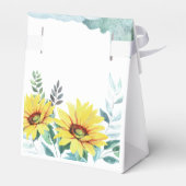 Schachtel für Babydusche mit Sonnenblumen. Geschenkschachtel (Rückseite)