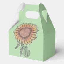 Schachtel für blass grüne Sonnenblumen