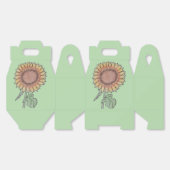 Schachtel für blass grüne Sonnenblumen Geschenkschachtel (Ungeklappt)