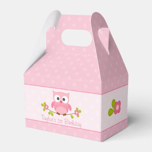 Schachtel für das Gastgeschenk (Pink Girl Birthday Geschenkschachtel (Vorderseite)