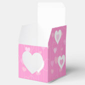 Schachtel für das Muster "Herz" in Rosa und Weiß Geschenkschachtel (Geöffnet)