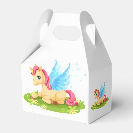 Schachtel für Einhorn-Gastgeschenk Geschenkschachtel (Vorderseite)
