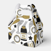 Schachtel für Gastgeschenk mit Sektmuster Geschenkschachtel (Rückseite)