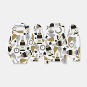 Schachtel für Gastgeschenk mit Sektmuster Geschenkschachtel (Ungefaltet)