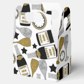 Schachtel für Gastgeschenk mit Sektmuster Geschenkschachtel (Geöffnet)