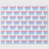 Schachtel für graue Katze Geschenkpapier (Flach)