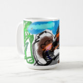 Schachtel für Holzschmuck Kaffeetasse (Vorderseite Links)