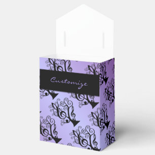 Schachtel für Lila und schwarze Musik Kleeblatt Geschenkschachtel
