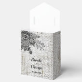 Schachtel für schöne Schwarz/Graue Blume Gastgesch Geschenkschachtel (Geöffnet)