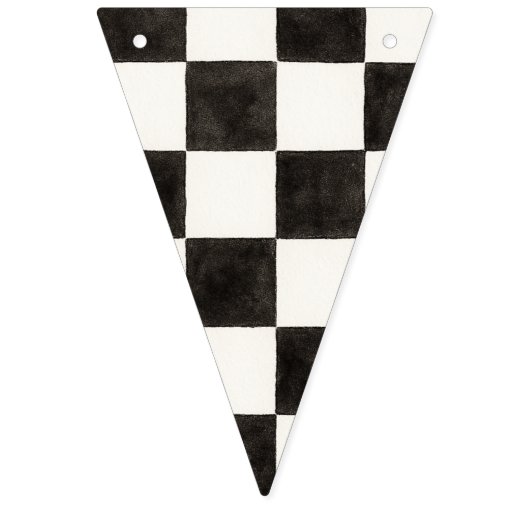 Schachtel für Schwarz-Weiß-Racing Wimpelkette (Zweite Fahne)