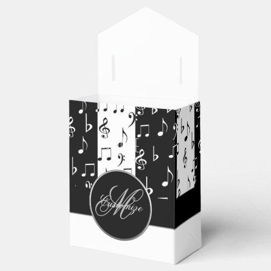 Schachtel für Schwarz-Weiß-Streifen Geschenkschachtel (Geöffnet)