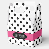 Schachtel für schwarze Polka-Punkte und rosa Strei Geschenkschachtel (Geöffnet)
