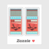 Schachtel für Streichhölzer Pop Aufkleber (Blatt)