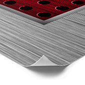 Schachtel; gebürstetes Aluminium-Aussehen Poster (Ecke)