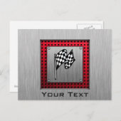 Schachtel; gebürstetes Aluminium-Aussehen Postkarte (Vorne/Hinten)