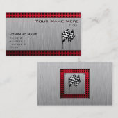 Schachtel; gebürstetes Aluminium-Aussehen Visitenkarte (Vorne/Hinten)