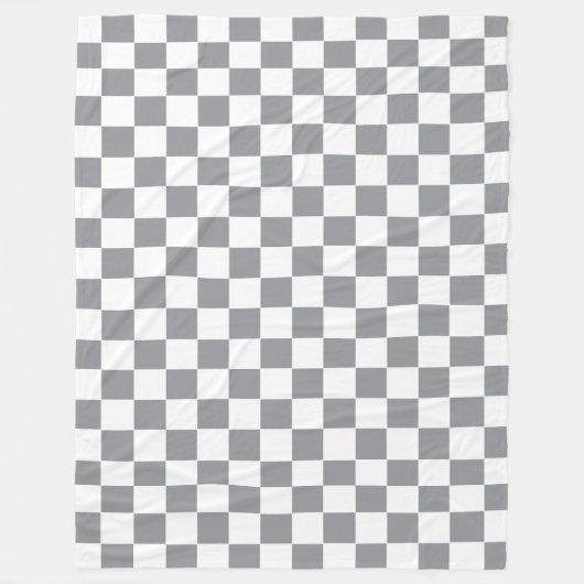 Schachtel grau und weiß fleecedecke (Vorderseite)