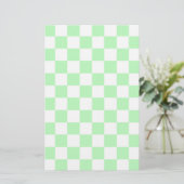 Schachtel grün und weiß briefpapier (Stehend Vorderseite)