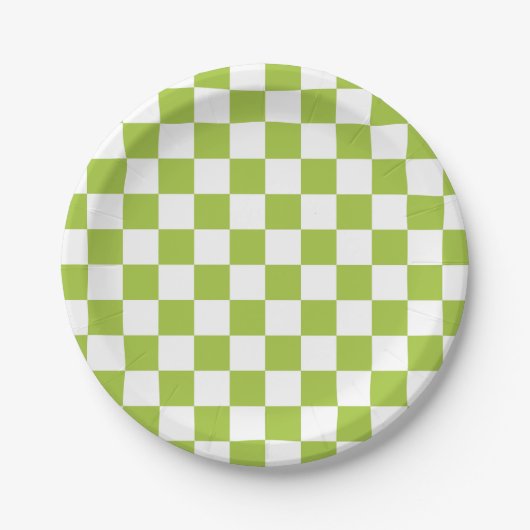 Schachtel grün und weiß pappteller (Vorderseite)