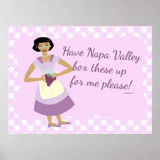 Schachtel hoch Diese Trauben Hausfrau Spaß Cartoon Poster (Vorne)