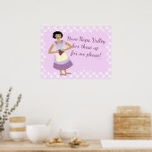 Schachtel hoch Diese Trauben Hausfrau Spaß Cartoon Poster (Küche)