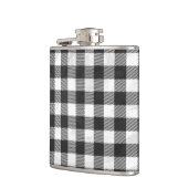 Schachtel Kariert Schwarz/Weiß Flachmann (Links)