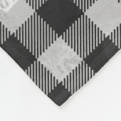 Schachtel Kariert Schwarz/Weiß Fleecedecke (Ecke)