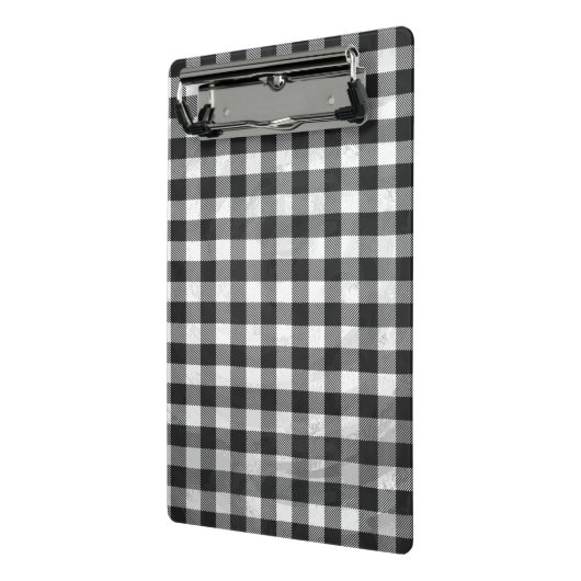 Schachtel Kariert Schwarz/Weiß Mini Klemmbrett (Gewinkelt2)
