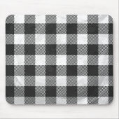 Schachtel Kariert Schwarz/Weiß Mousepad (Vorne)