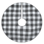 Schachtel Kariert Schwarz/Weiß Polyester Weihnachtsbaumdecke (Vorderseite)