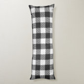 Schachtel Kariert Schwarz/Weiß Seitenschläferkissen (Rückseite (Vertikal))