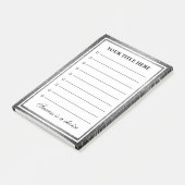 Schachtel mit glamourösem funkelnd silberfarbenem post-it klebezettel (angewinkelt)