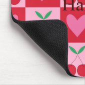 Schachtel mit rosa Herz-Individuelle Name Mousepad (Ecke)