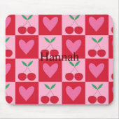 Schachtel mit rosa Herz-Individuelle Name Mousepad (Vorne)