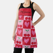 Schachtel mit rosa Herz-Individuelle Name Schürze (InSitu)