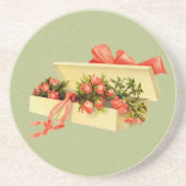 Schachtel mit Rose Vinage Art Untersetzer (Vorne)