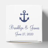 Schachtel mit weißer und narbenblauer Gastgeschenk Geschenkschachtel (Oben)