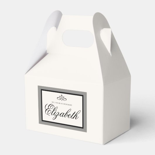 Schachtel mit weißer und schwarzer Gastgeschenk Ho Geschenkschachtel (Vorderseite)