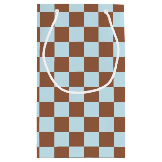 Schachtel Pastellblau und braun Kleine Geschenktüte (Rückseite)