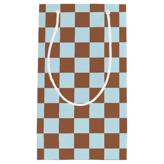 Schachtel Pastellblau und braun Kleine Geschenktüte (Vorderseite)