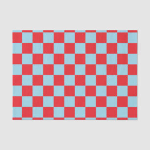 Schachtel Pastellblau und Rot Seidenpapier