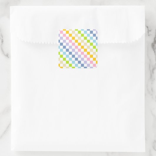 Schachtel Quadratischer Aufkleber (Tasche)