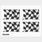 Schachtel - Racing Flag Rechteckiger Aufkleber (Blatt)